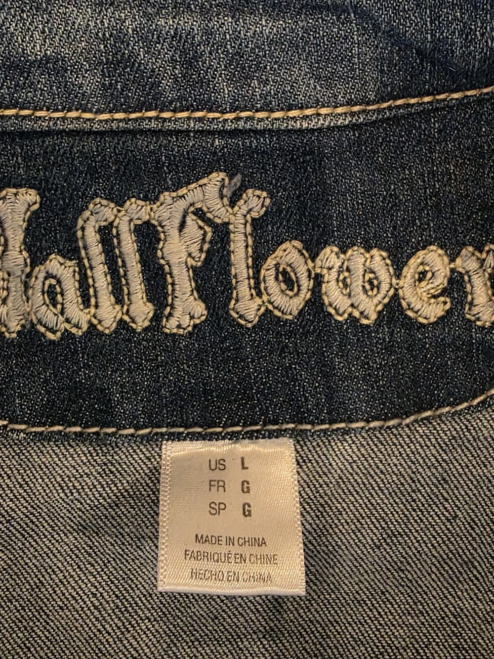 Wallflower Distressed Light Blue Denim Vest